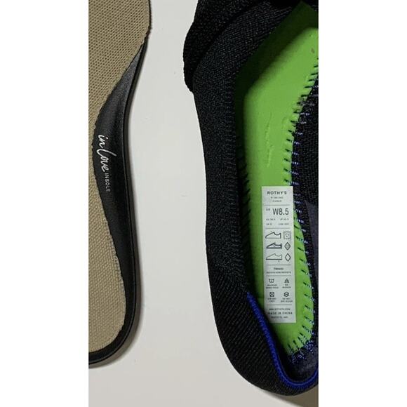 Rothy’s Shoe Women’s The Knot Point II Flat Sz 8.5 Black Ballet Career Holiday - Picture 7 of 9